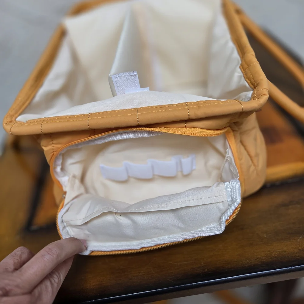 Quilted Orange Baby Bag